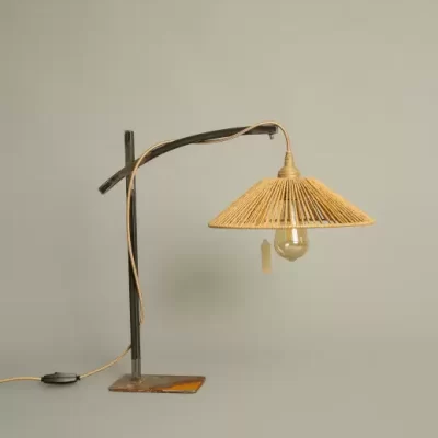 Lámpara de mesa cordón trenzado